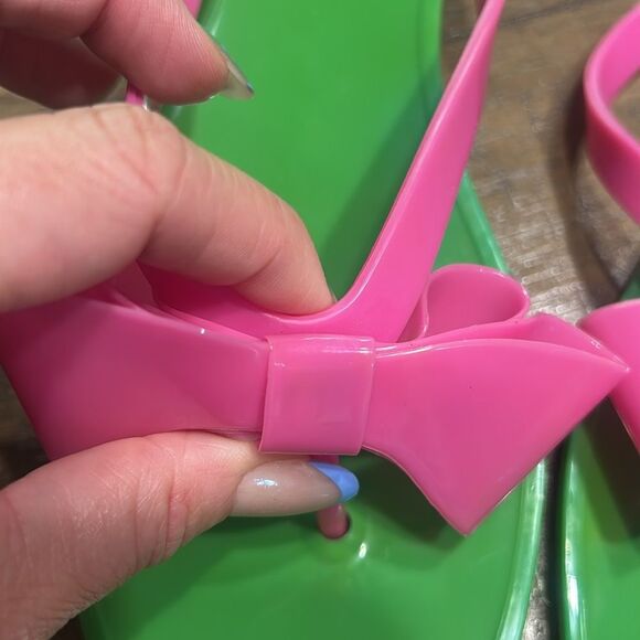 Mud Pie bow flip flop sandals size 40 - Picture 4 of 7